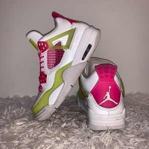 Nike Air Jordan 4 Retro Lemon Venom CV7808-100 Youth Size 5Y / Women’s 6.5